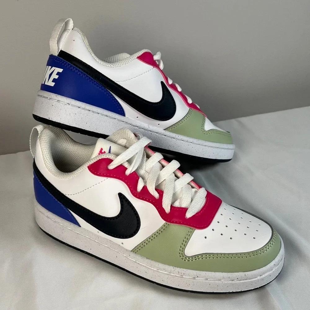 Nike Y3.5 Court Borough Low Recraft GS Honeydew Pink Ultramarine NWOB White Blue